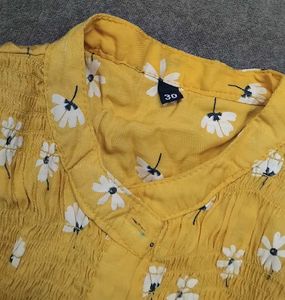 Floral Yellow Top &amp; tunic for girls