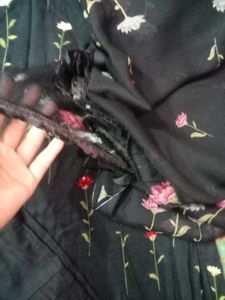 Black Floral Kurti Set