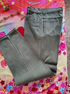 Denim Jeans, Olive Green, 30 " Waist,