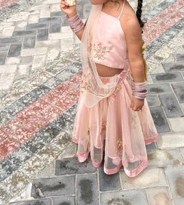 Elegant Peach Lehenga Choli Set