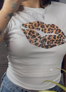 Leopard Lips Crop Top