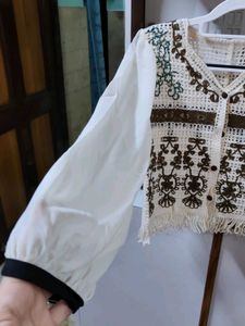 Bohemian Crochet &amp; Embroidered Blouse
