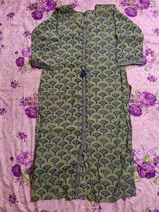 Green Printed Kurta