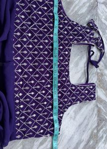 Elegant Purple Ethnic Gown