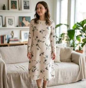 Elegant Floral Print Midi Dress