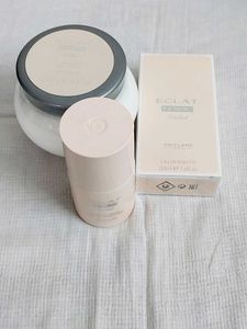 Eclate Femme Perfume, Roll On, Body Cream set comb