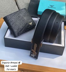 Emporio Armani Belt &amp; Wallet Set