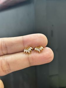 Sparkling Marquise Stud Earrings
