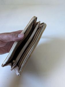 Authentic Coach Signature Canvas Zip-Around Wallet
