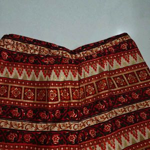 Patterned Wide Leg Pants