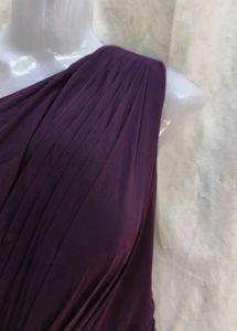 Elegant One-Shoulder Purple Gown