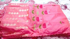 Beautiful Pink  silk Saree