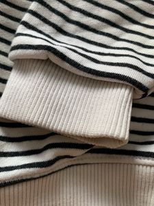 Striped Mock Neck Sweatshirt