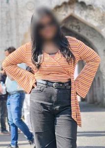 Striped Wrap Crop Top