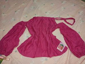pink aesthetic puff tops😙❤️