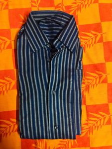 Classic Blue Striped Men's Shirt