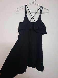 Black Criss-Cross Strap Dress