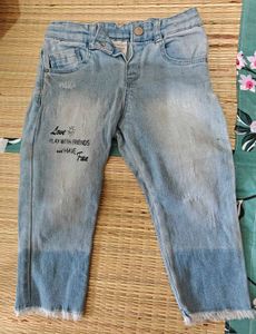 Cute Distressed Jeans with Fun Print