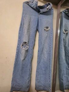 Distressed Light Wash Jeans