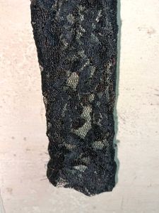 Elegant Black Lace &amp; White Tiered Dress