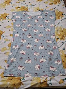 Cute Cat Print Sleep Dress