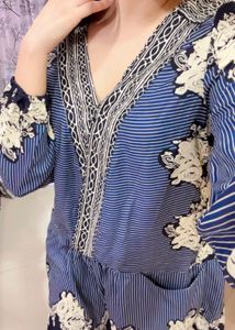 Floral Print Long Sleeve Dress- Size M