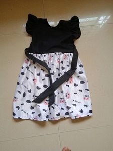 Girl's Black &amp; White Frock