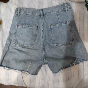 Distressed Denim Shorts