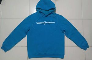 Diesel Industry Blue Hoodie –  Pullover Sweater
