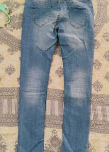 Distressed Blue Skinny Jeans