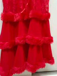 Flirty Red Lace Nightgown