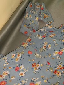 Blue Floral long desss