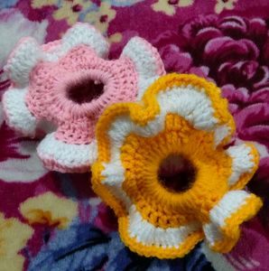 Crochet scrunchies.
