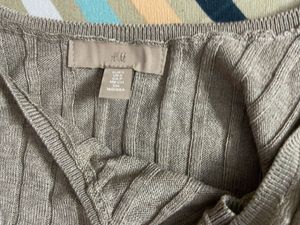 H&amp;M Rib Knit beige Crop Top