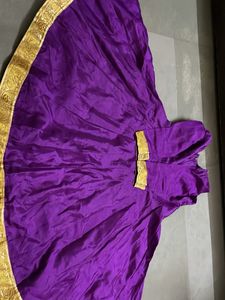 Elegant Purple Anarkali Gown