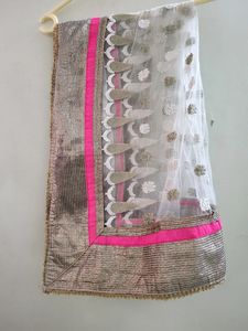 Beautiful White Duppata Just Like New