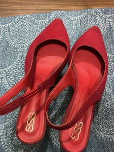 Elegant Red Slingback Heels 👠 (41)