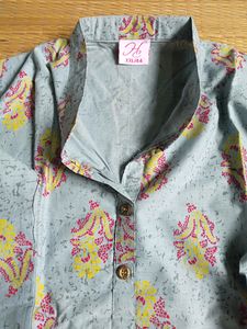 Gray Colour Cotton Kurti