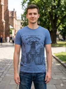 Men's Blue "Authentic Vintage" T-Shirt