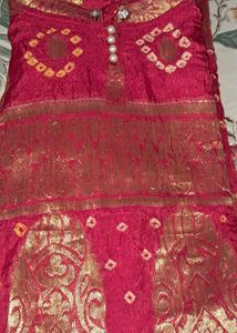 Elegant Red Bandhani Kurta 💃💃