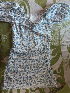 Urbanic Blueberry Printed Body Con Dress