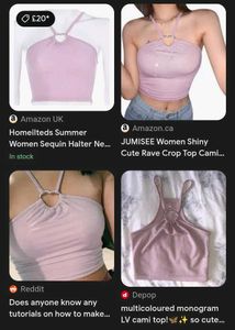 Sparkly Halter Neck Crop Top