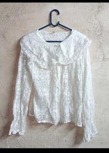 Elegant White Lace Blouse
