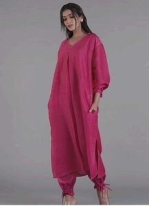 Vibrant Pink Kurta Set with Pants