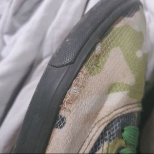 👟Mens Camo Print Canvas Sneaker Slip On Casual Shoe Military Camouflage Stylish Fabric Shoe Running Walking Sneaker For Men Boys Men's Footwear Size 43