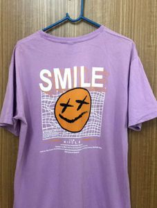 Lavender Smiley Face T-Shirt
