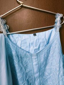 Elegant Sky Blue Sharara Set