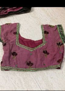 Embroidered saree with blowse
