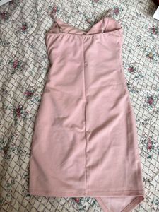 imported 🇬🇧Baby Pink Padded Bodycon Dress
