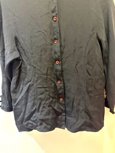 Elegant Black Button-Up Blouse